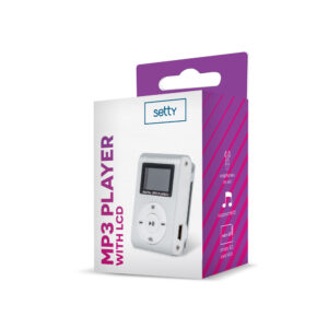 Setty MP3 grotuvas su LCD ekranu + ausinės, sidabrinės - Image 2
