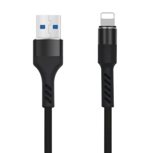 Maxlife MXUC-01 laidas USB - Lightning 1,0 m 2A juodas nailoninis - Image 3