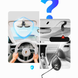 Joyroom JR-ZS511 Sun Visor Holder with Magnetic Clip - Black - Image 5