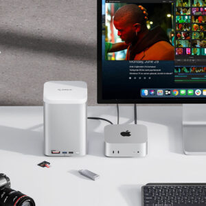 Orico MiniTower Docking Station with Hard Drive Bays for up to 56TB - Silver - Image 7