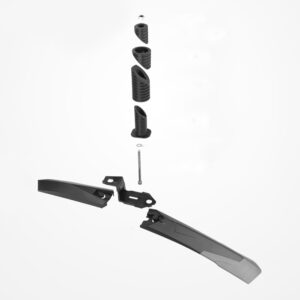 Rockbros DNB-890 Bicycle Fender Set - Black - Image 7