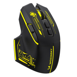Wozinsky WMGB-1181 Wireless Optical Gaming Mouse 3200 DPI with Built-in Battery and Backlight - juodos spalvos and Yellow