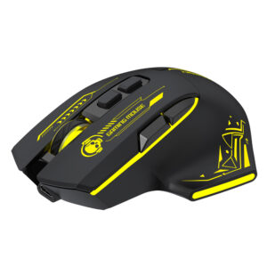 Wozinsky WMGB-1181 Wireless Optical Gaming Mouse 3200 DPI with Built-in Battery and Backlight - juodos spalvos and Yellow - Image 2