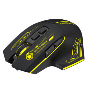 Wozinsky WMGB-1181 Wireless Optical Gaming Mouse 3200 DPI with Built-in Battery and Backlight - juodos spalvos and Yellow - Image 3