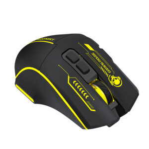 Wozinsky WMGB-1181 Wireless Optical Gaming Mouse 3200 DPI with Built-in Battery and Backlight - juodos spalvos and Yellow - Image 5