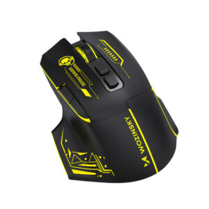 Wozinsky WMGB-1181 Wireless Optical Gaming Mouse 3200 DPI with Built-in Battery and Backlight - juodos spalvos and Yellow - Image 6