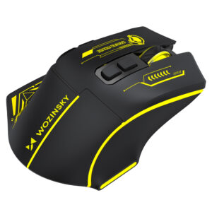 Wozinsky WMGB-1181 Wireless Optical Gaming Mouse 3200 DPI with Built-in Battery and Backlight - juodos spalvos and Yellow - Image 7