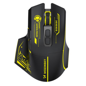 Wozinsky WMGB-1181 Wireless Optical Gaming Mouse 3200 DPI with Built-in Battery and Backlight - juodos spalvos and Yellow - Image 8