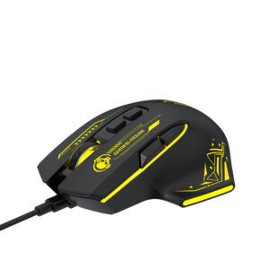 Wozinsky WMGK-1181W Wired Optical Gaming Mouse 7200 DPI with Backlight - juodos spalvos ir geltonos spalvos - Image 3