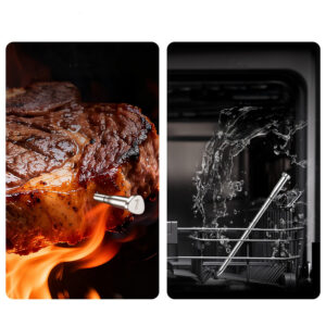 Meatmeet X Pro Kitchen Thermometer with Bluetooth/WiFi App for Grill, Oven, Smoker - Black - Image 3