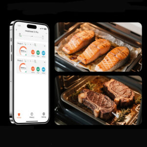 Meatmeet X Pro Kitchen Thermometer with Bluetooth/WiFi App for Grill, Oven, Smoker - Black - Image 7