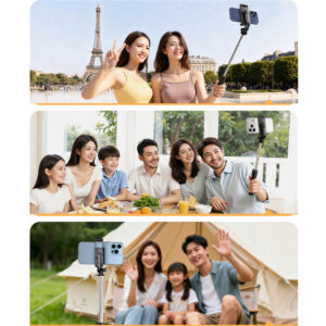 Selfie stick Orico SPV68 mini tripod Bluetooth 360 degree rotation 68 cm - juodos spalvos - Image 8