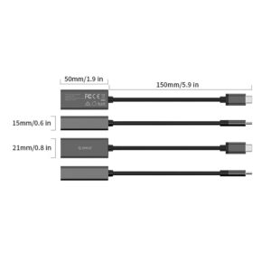 Orico XC-R45-V1 USB-C to RJ45 Gigabit Ethernet 1 Gbps Network Adapter - juodos spalvos - Image 4