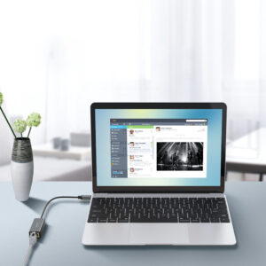 Orico XC-R45-V1 USB-C to RJ45 Gigabit Ethernet 1 Gbps Network Adapter - juodos spalvos - Image 6