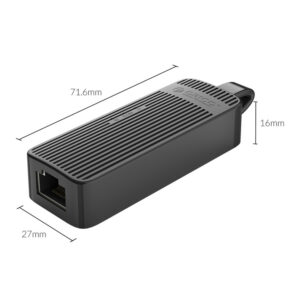 Orico UTK-U3 USB-A 3.0 to RJ45 Gigabit Ethernet 1 Gbps Network Adapter - juodos spalvos - Image 5
