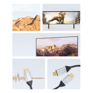 Orico H4Y1 HDMI 2.0 4K 60 Hz HDMI Cable 0.5 m - juodos spalvos - Image 3