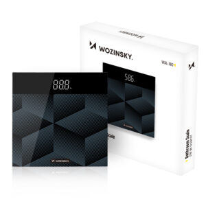 Wozinsky WAL-180 Bathroom Scale up to 180 kg Accurate - juodos spalvos