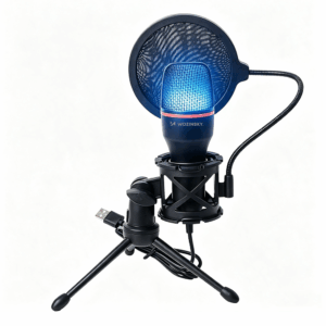 Wozinsky Studio Gaming USB Computer Microphone with RGB Stand - juodos spalvos - Image 4