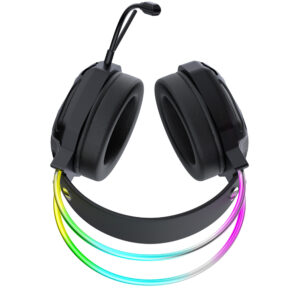 Wozinsky WSG-1118 Wired Gaming Headphones with Microphone and RGB Backlight - Black - Image 3