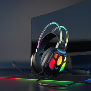 Wozinsky WSG-1118 Wired Gaming Headphones with Microphone and RGB Backlight - Black - Image 7