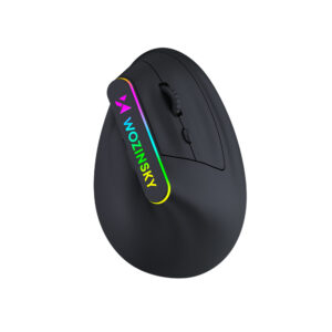 Wozinsky WMG-1164 Wireless Vertical Ergonomic Gaming Mouse 3600 DPI with RGB Backlight - juodos spalvos