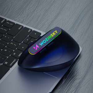 Wozinsky WMG-1164 Wireless Vertical Ergonomic Gaming Mouse 3600 DPI with RGB Backlight - juodos spalvos - Image 9