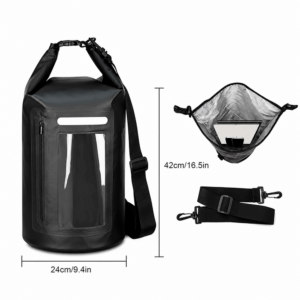 WNA-15L waterproof bag for a 15 l sup kayak with an RFID blocking divider - black - Image 3