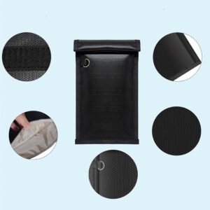 Fireproof RFID Phone Case OTN-27 with Signal Blocker 27x12.3 cm - Black - Image 3