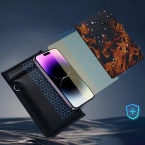 Fireproof RFID Phone Case OTN-27 with Signal Blocker 27x12.3 cm - Black - Image 5