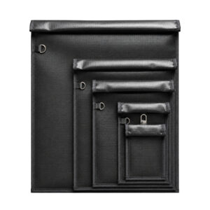 Set of 5 Fireproof OTN-5 RFID Signal Blocking Bags - Black