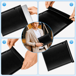 Set of 5 Fireproof OTN-5 RFID Signal Blocking Bags - Black - Image 2