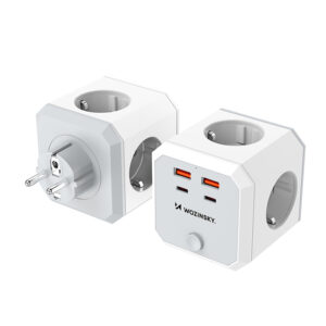 Wozinsky WKZ-4B Power Cube 4x AC 2x USB-A 2x USB-C PD 20 W 4000 W - White - Image 2