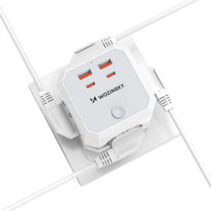 Wozinsky WKZ-4B Power Cube 4x AC 2x USB-A 2x USB-C PD 20 W 4000 W - White - Image 3