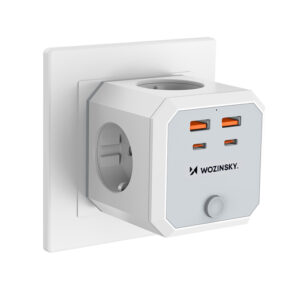 Wozinsky WKZ-4B Power Cube 4x AC 2x USB-A 2x USB-C PD 20 W 4000 W - White - Image 4