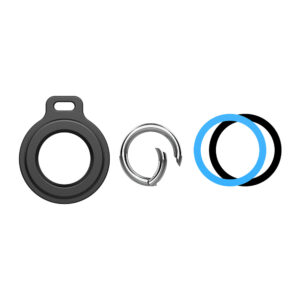 Airtag case with spring buckle, set of 2 - black - Image 9