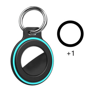 Airtag case with spring buckle, set of 2 - black - Image 4