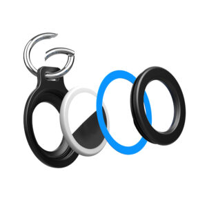 Airtag case with spring buckle, set of 2 - black - Image 6