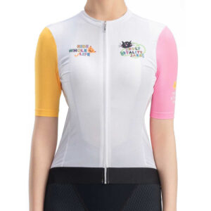 Rockbros 15210005005 L Women's Cycling Jersey with Print - White - Image 2
