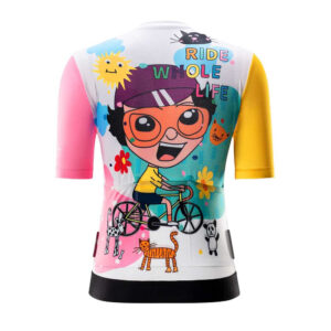 Rockbros 15210005005 L Women's Cycling Jersey with Print - White - Image 3