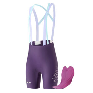 Rockbros YDDK017-1 TVI Women's Cycling Shorts with Bib and Pad Size S - Purple