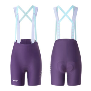 Rockbros YDDK017-1 TVI Women's Cycling Shorts with Bib and Pad Size S - Purple - Image 2