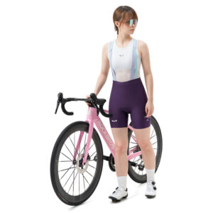 Rockbros YDDK017-1 TVI Women's Cycling Shorts with Bib and Pad Size S - Purple - Image 3