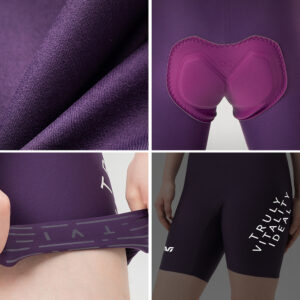 Rockbros YDDK017-1 TVI Women's Cycling Shorts with Bib and Pad Size S - Purple - Image 4