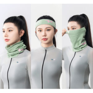 Rockbros LFA23 TVI Women's Knitted Bicycle Neck Warmer - Green - Image 4