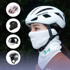 Rockbros LFA23 TVI Women's Knitted Bicycle Neck Warmer - White - Image 5