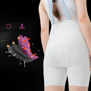 Rockbros YDDK017-1 TVI Women's Cycling Shorts with Bib and Pad Size S - White - Image 4