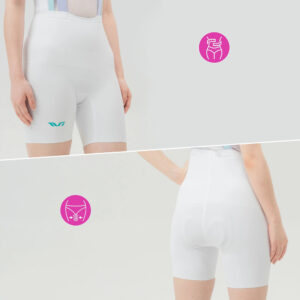 Rockbros YDDK017-1 TVI Women's Cycling Shorts with Bib and Pad Size S - White - Image 5