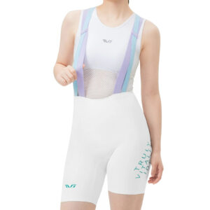 Rockbros YDDK017-1 TVI Women's Cycling Shorts with Bib and Pad Size L - White - Image 2