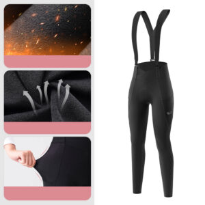 Rockbros YDCK006 TVI Women's Cycling Bib Shorts with Pad Size S - Black - Image 6