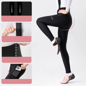 Rockbros YDCK006 TVI Women's Cycling Bib Shorts with Pad Size S - Black - Image 7